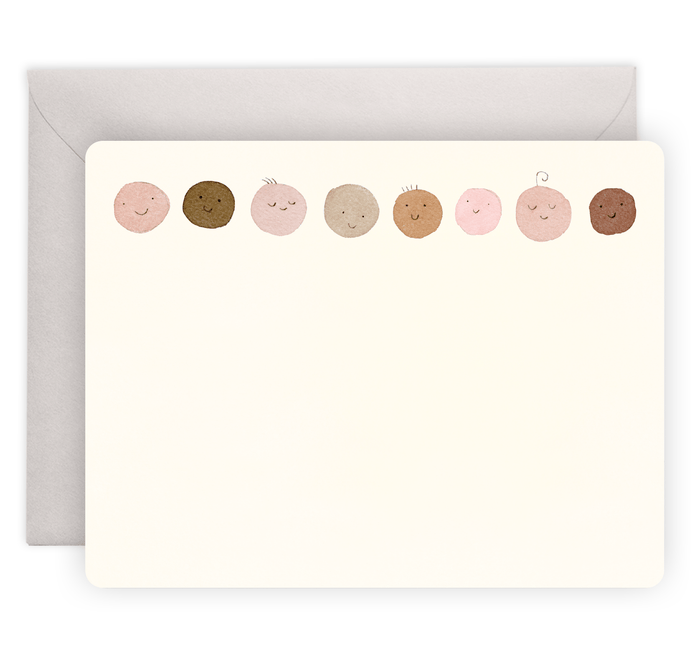 E. Frances Paper - Baby Faces Flat Notes | Boxed Notecards