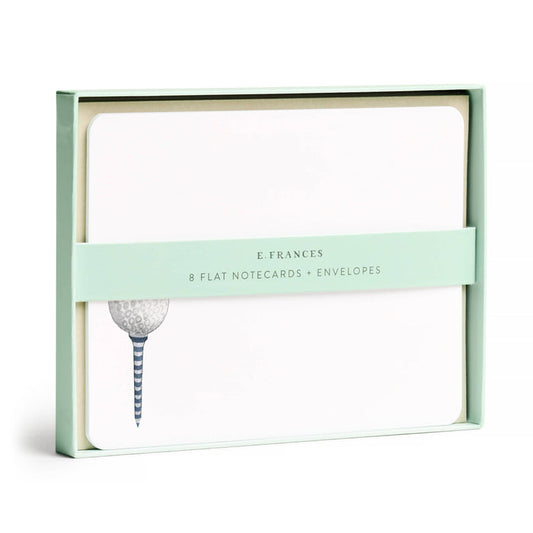 E. Frances Paper - Golf Tee Flat Notes – Boxed Set of 8 Notecards