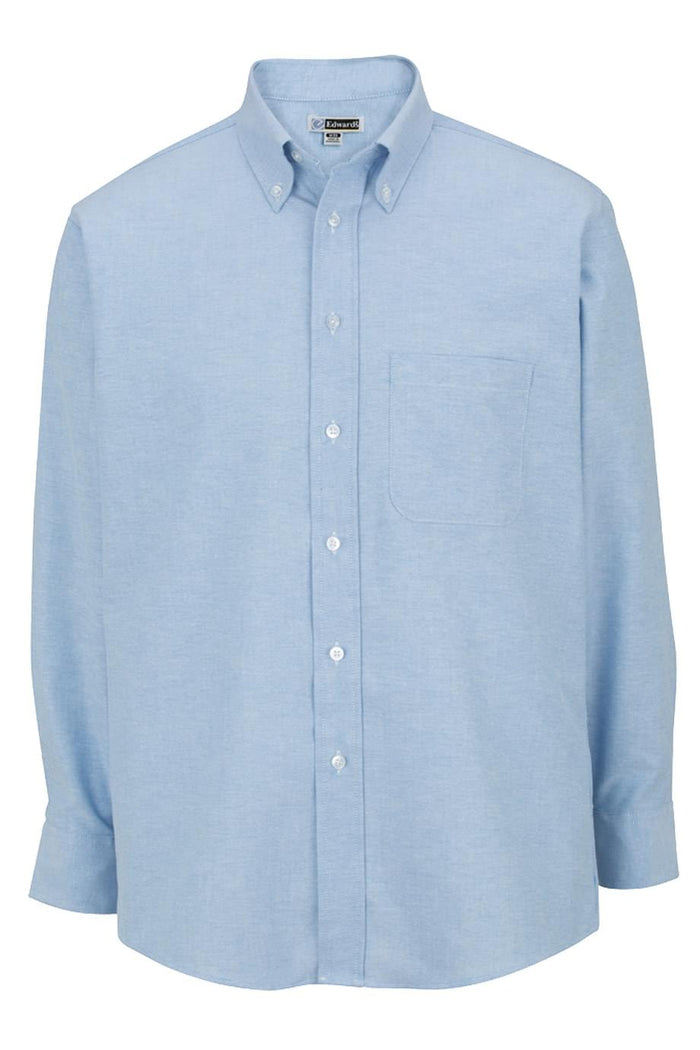 EDWARDS EASY CARE OXFORD LONG SLEEVE MENS SHIRT - GREY STRIPE