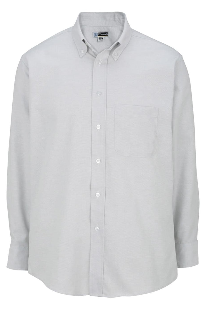 EDWARDS EASY CARE OXFORD LONG SLEEVE MENS SHIRT - GREY STRIPE