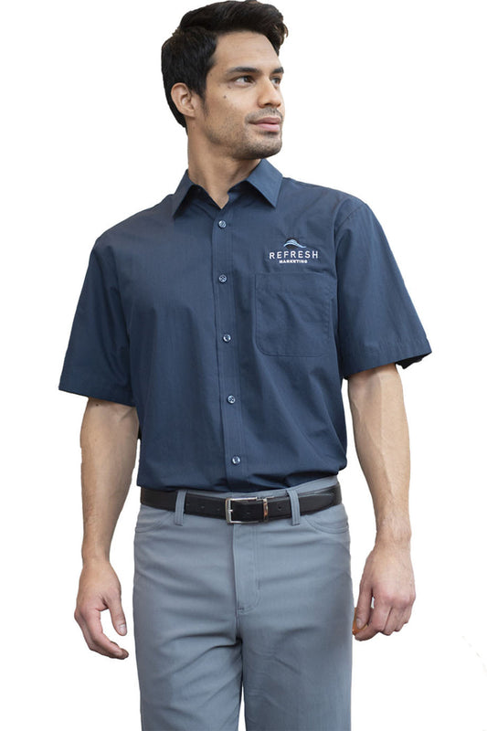 EDWARDS ESSENTIAL BROADCLOTH SHORT SLEEVE MENS SHIRT