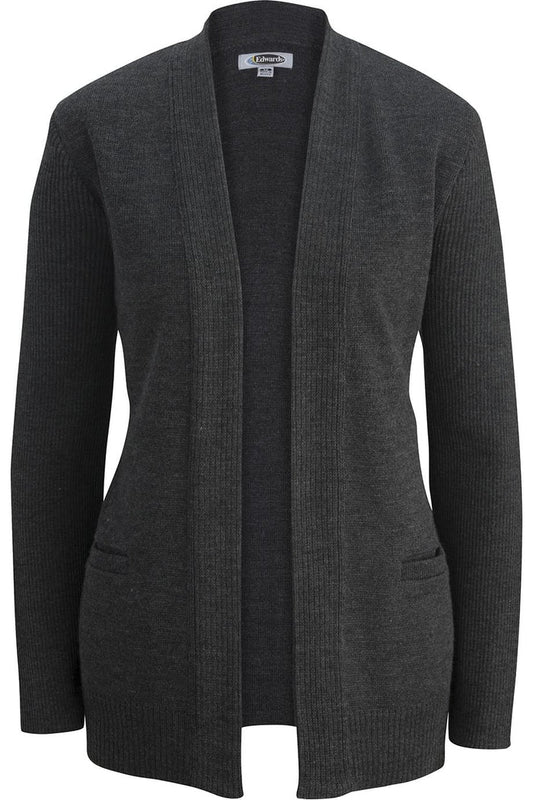 EDWARDS LADIES OPEN CARDIGAN ACRYLIC SWEATER