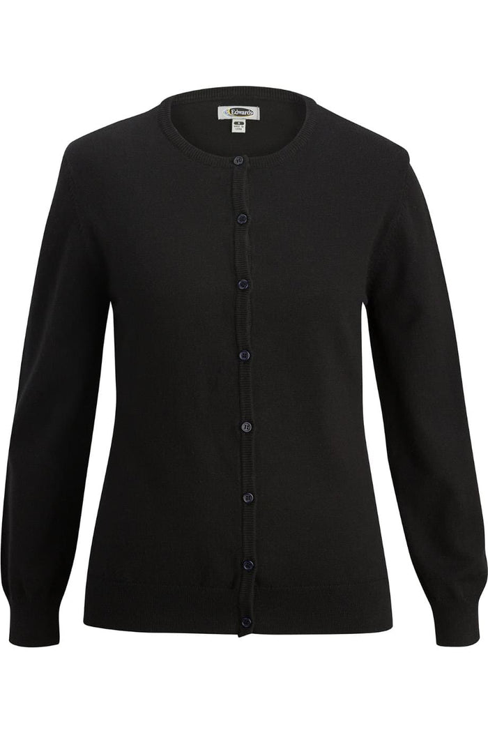 EDWARDS TRI BLEND LADIES JEWEL NECK CARDIGAN
