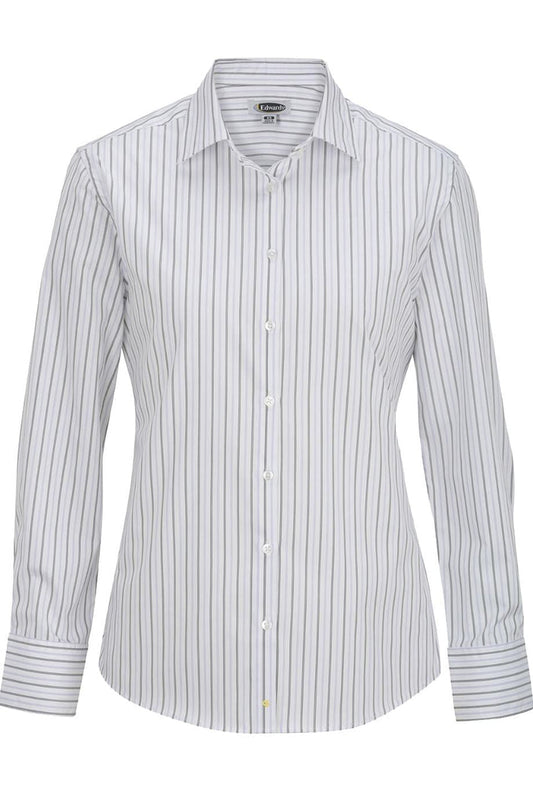 EDWARDS WOMENS LONG SLEEVE PATTERNED DRESS SHIRT