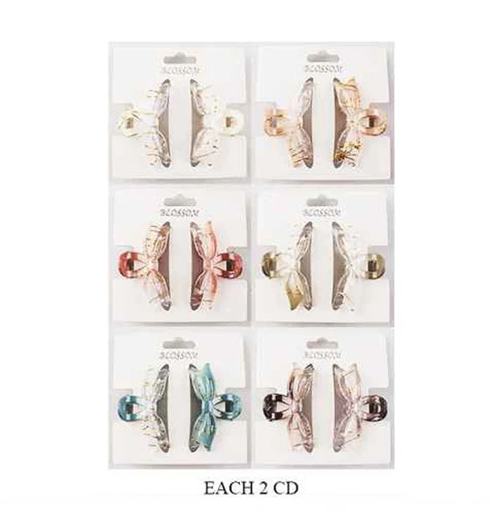 Elegant Bow Hair Claw Clips