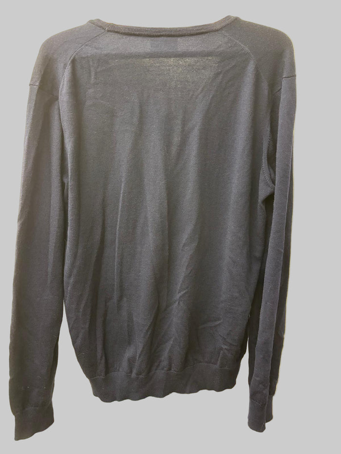 Emporio Armani Blue Cardigan Size XXL Knitted Jumper Wool-Blend