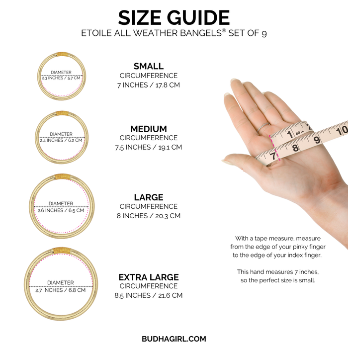 Etoile All Weather Bangles - Set of 9 | Bangles, Bracelets, Jewelry | BuDhaGirl