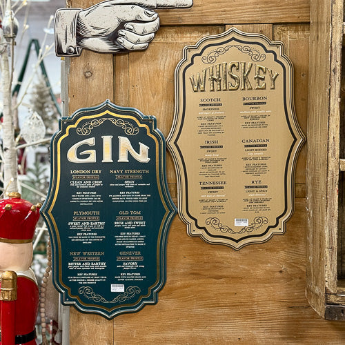 Gin & Whiskey Sign