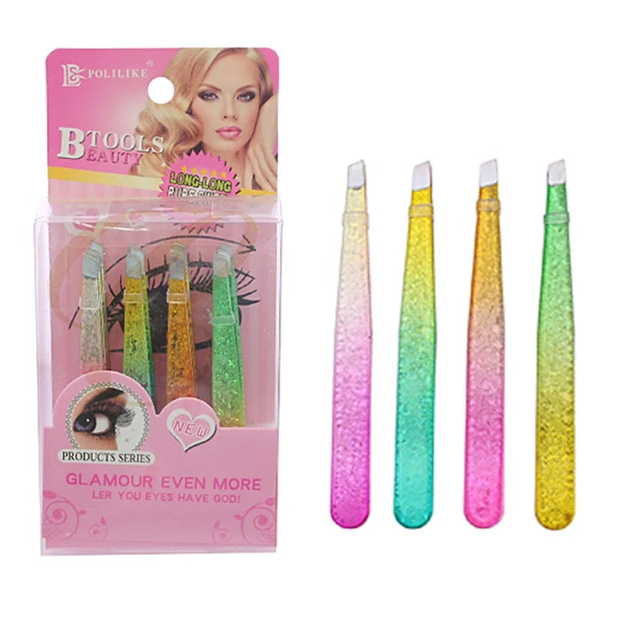 Glitter Glam Ombre Slanted Tweezers Set