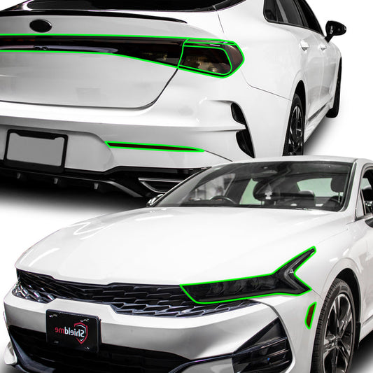 Headlight Taillight Precut Smoked PPF Tint Kit Film Overlay Fits Kia K5 2021 - 2024 - Bogar Tech Designs