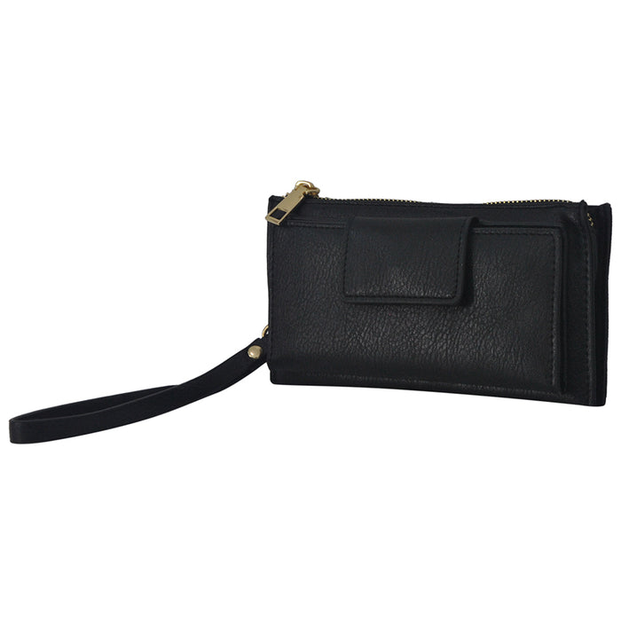 !SALE! Black Faux Leather NGIL Luxe Wristlet Wallet