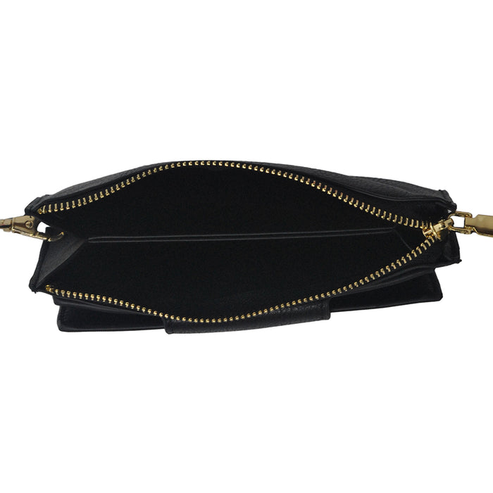 !SALE! Black Faux Leather NGIL Luxe Wristlet Wallet