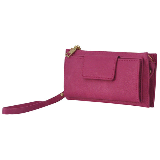 !SALE! Hot Pink Faux Leather NGIL Luxe Wristlet Wallet