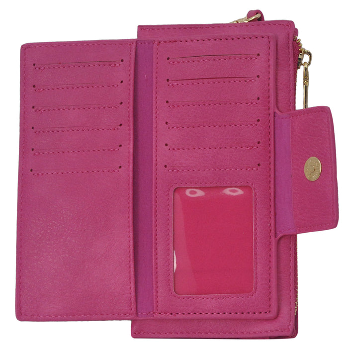 !SALE! Hot Pink Faux Leather NGIL Luxe Wristlet Wallet