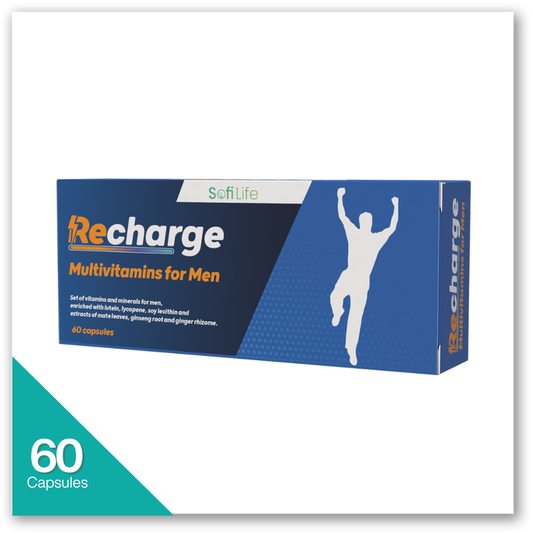 Sofi Life Recharge MultiVitamin for Men 60caps - سوفي لايف ريتشارج مالتى فيتامين رجال 60 كبسولة
