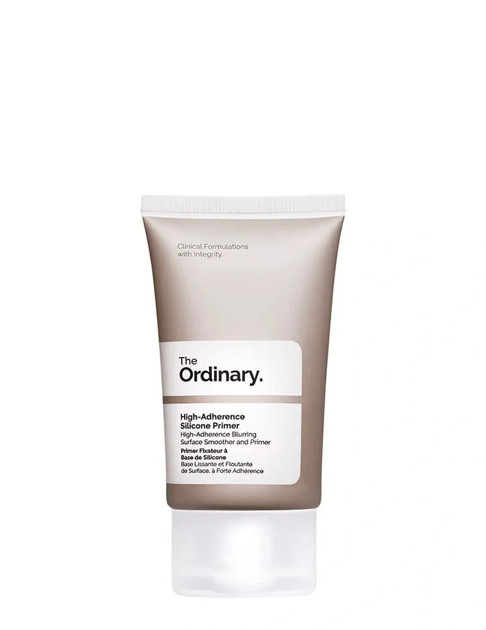 The Ordinary high-adherence silicone primer tube on a white background