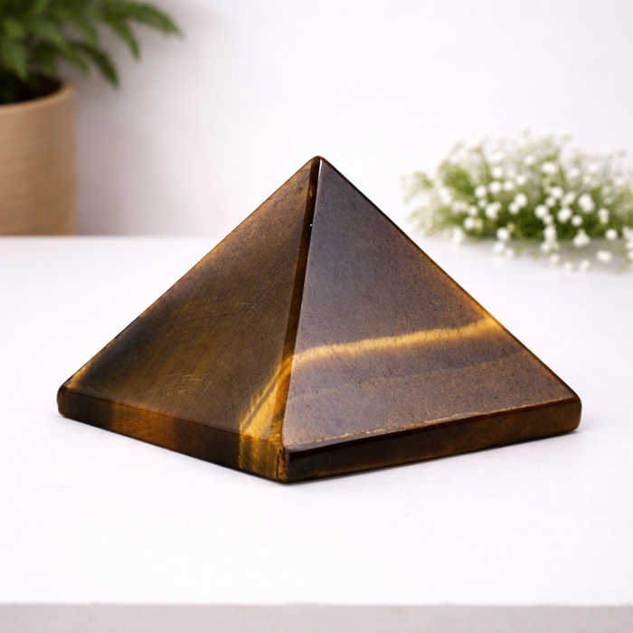 White Whale Pyramid Metaphysical Natural Gemstone Figurine