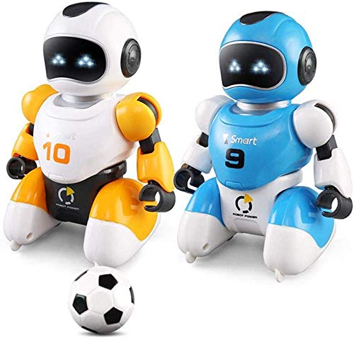 White Whale Remote Control Soccer Robot Toy with USB Charging and Multifuctional Remote