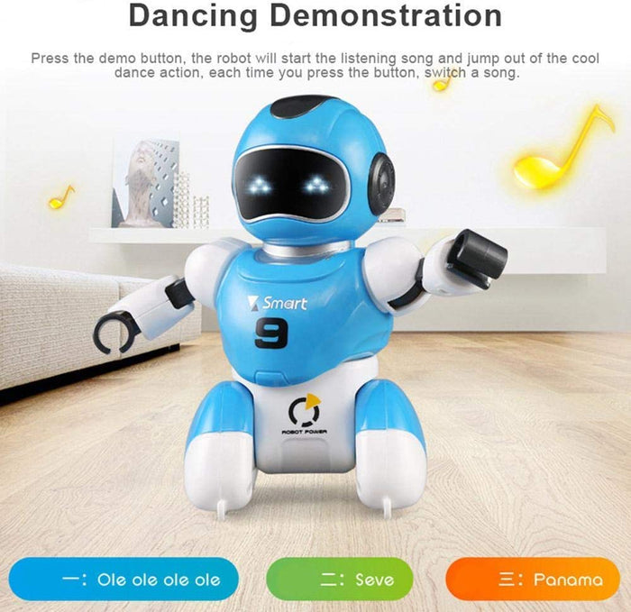 White Whale Remote Control Soccer Robot Toy with USB Charging and Multifuctional Remote