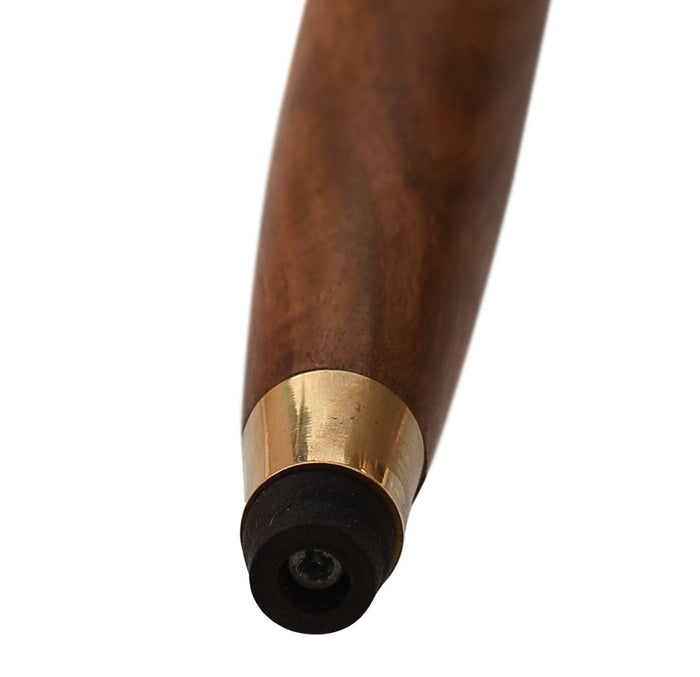White Whale T Shape Walking Stick - Men Derby Canes and Wooden Walking Stick for Men and Women - 37" Brown Ebony Brass Handle in Golden Tone Natural Wood Unisex Cane